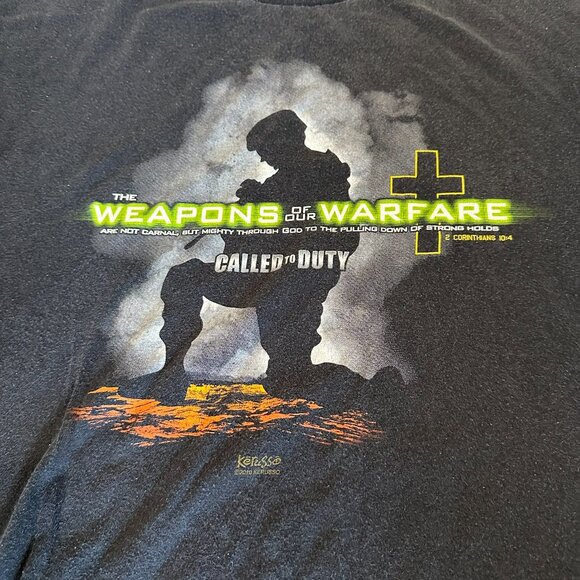 Call Of Duty The Weapons Of Our Warfare Black 2010 T-Shirt XL MW2 - Picture 2 of 2